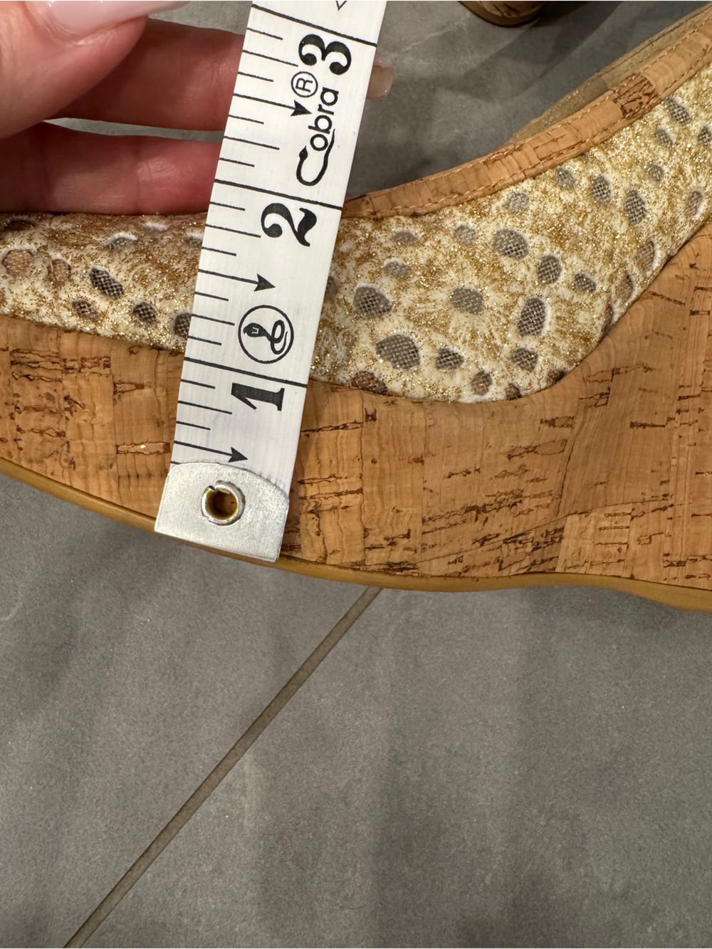 Stuart Weitzman Neutral Cork Platform Wedges - Picture 9 of 9